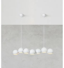 Lustră pe cablu Markslöjd 108859 CUPOLO 7xE14/40W/230V alb