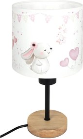 Brilagi - Lampă de masă BOBO WOOD 1xE27/25W/230V stejar/negru/crem/iepurași