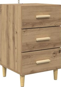 vidaXL Dulap de noapte Stejar Artizanal 40 x 40 x 66 cm Lemn compozit