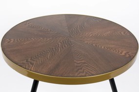 Masuta de cafea rotunda nuc Denise | WHITE LABEL LIVING