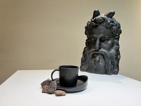 Cana mare Vulcano, glazura neagra mata, 380ml