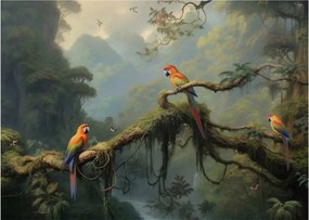 Tablou pe sticlă - Pădure tropicală (70x50 cm)