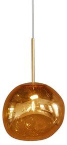 Lustra, Pendul modern cu glob sticla aurie LIQUID DIAMOND 20cm