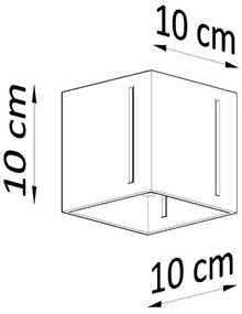 Plafonieră albă cu abajur din metal 10x10 cm Pax – Sollux