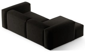 Colțar negru (cu colț pe partea stângă/cu șezlong) Bergamo – Cosmopolitan Design