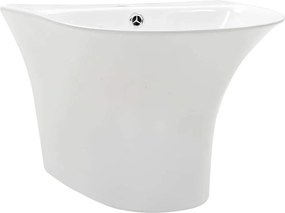vidaXL Chiuvetă Alb 47 x 45 x 37 cm Ceramică Smălțuită