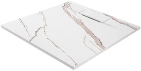 Cadita de dus Bazalt Carrara alba 90x90