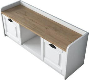 Dulap pentru pantofi Pilo White and Walnut