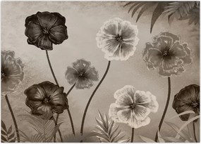 Tablou - Flori desenate (70x50 cm)