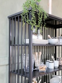 Etajera din metal, cu 5 rafturi, Antique Black