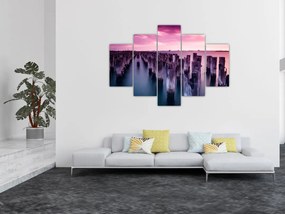 Tablou cu pari din lemn (150x105 cm)