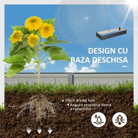 Outsunny Pat de Grădină Înălțat pentru Exterior, Gri | Aosom Romania