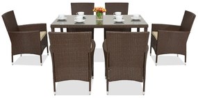 Mobilier de grădină din technorattan Milan/Grenada 6 Garden Point maro