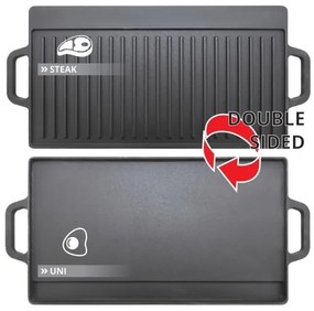 Placă de grătar cu două fețe 50x23 cm