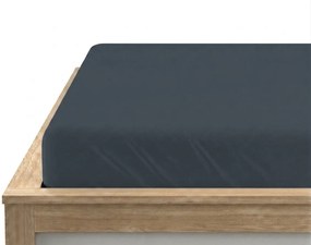 Cearsaf din bumbac cu elastic STANDARD 90 x 200 cm albastru-cenusiu