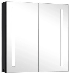 325542 vidaXL Dulap de baie cu oglindă și LED, 62x14x60 cm