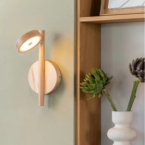 Aplica de perete LED din lemn de frasin natur Okinawa