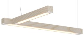 Lampă suspendată LED40 în forma de L, mai multe variante - TUNTO Model: cenușă albă, ulei de ceară