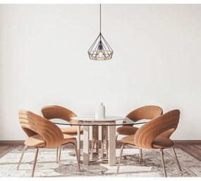 Pendul design industrial ULLEU negru, maro 38cm