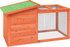 vidaXL Cușcă pentru iepuri maro 100,5x54x55 cm lemn masiv de pin