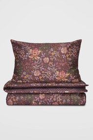 Lenjerie de pat din satin Essenza Ophelia Plum Wine mov-inchis 140x200 cm