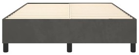 Cadru de pat box spring, gri inchis, 140x190 cm, catifea Morke gra, 35 cm, 140 x 190 cm