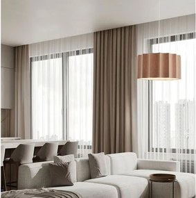 Lustra suspendata cu abajur cafeniu Alve