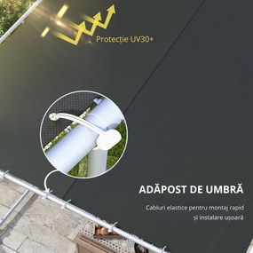 Outsunny Pergola Mobilă 3x3m cu Roți Copertină UV Saci de Nisip Gri | Aosom Romania