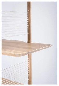 Bibliotecă din lemn masiv de stejar Gazzda Muse, 216 cm h