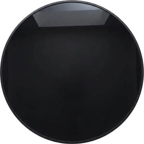 Masa rotunda de gradina cu blat de sticla ISLAND BLACK 60 cm, negru