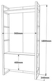 Set mobilier pentru hol Mike 18 (Pin atlantic). 1072605