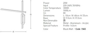 Aplica de perete LED design liniar ambiental Wall Lamp