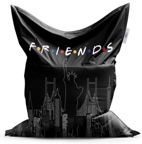 Sac de șezut Classic contururi Friends serial, negru