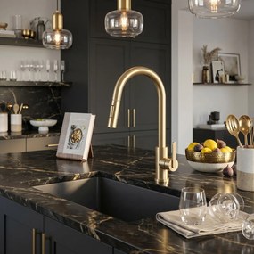 Baterie de bucătărie REA Ontario Brush Gold