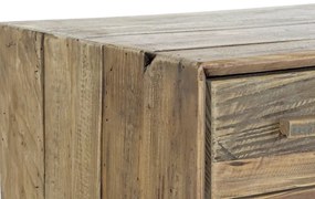 Comoda TV, natur, din lemn de pin reciclat, Aubeline