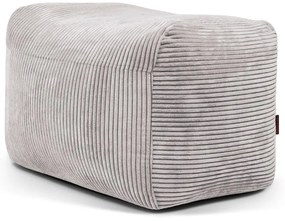 Fotoliu bean bag gri deschis cu tapițerie din catifea reiată Plus 70 Lounge – SLOWDOWN