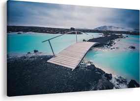 Tablou cu pod din lemn (90x60 cm)