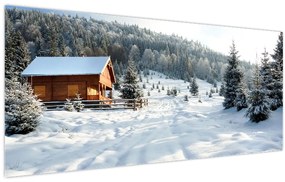 Tablou - Cabană de munte (120x50 cm)