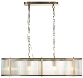 Lustră pe lanț Endon 110945 RIDGETON 4xE14/6W/230V alamă/transparent