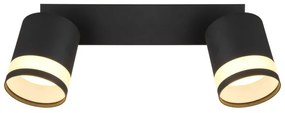 Plafoniera cu 2 Spoturi directionabile metal negru LUCERO