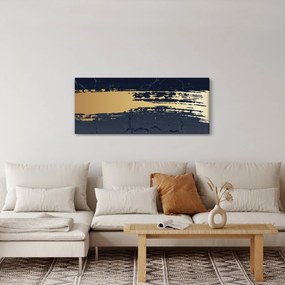 Tablou - Albastru și aur abstracție N⁰2 (120x50 cm)