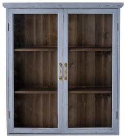 Vitrină albastră din lemn de brad suspendată 81x91 cm Hazem – Bloomingville