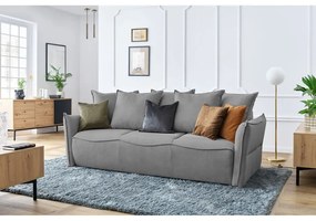 Canapea gri deschis extensibilă 226 cm Leon – Bobochic Paris