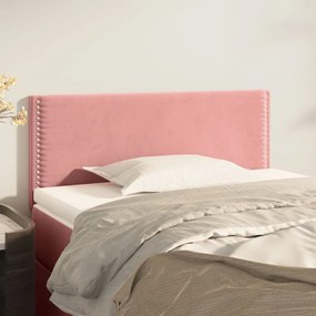 345883 vidaXL Tăblie de pat, roz, 80x5x78/88 cm, catifea