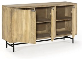 Comodă în culoare naturală din lemn de mango 150x85x40 cm Mundra – MOME