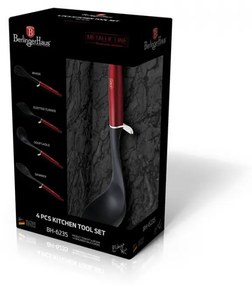 Set ustensile de bucatarie (4 piese) Burgundy Metallic Line Berlinger Haus BH 6235