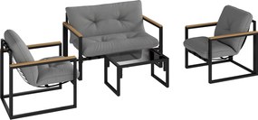 Outsunny Set Grădină 4, Gri Deschis | Aosom Romania