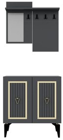Mobilier Hol Tideno (antracit + auriu) . 1093900