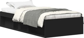 vidaXL Cadru pat, negru, 90x200 cm