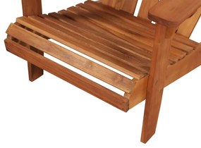 Scaun grădină cu suport de picioare, lemn masiv acacia